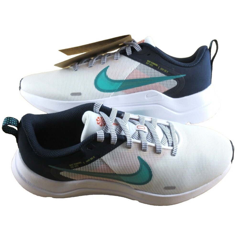 Nike Women's Downshifter 12 Running Shoes White Obsidian Red Jade Sizes NIB